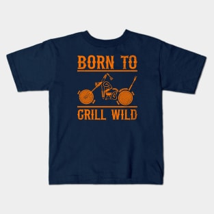 Born To Grill (mono) Kids T-Shirt